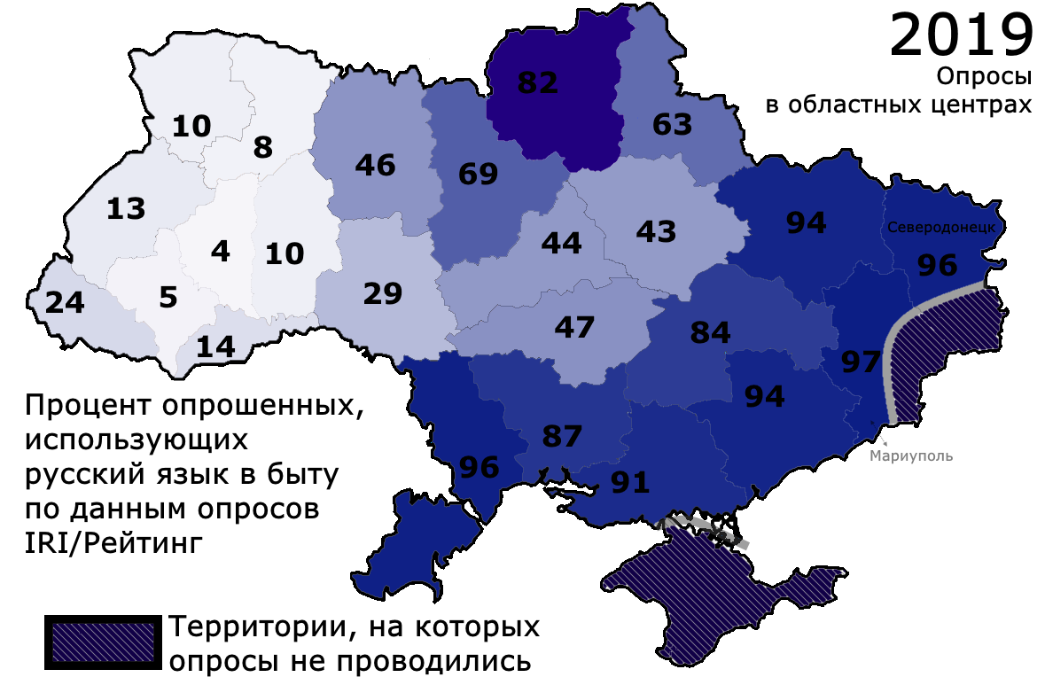 Русскоязычные области украины карта