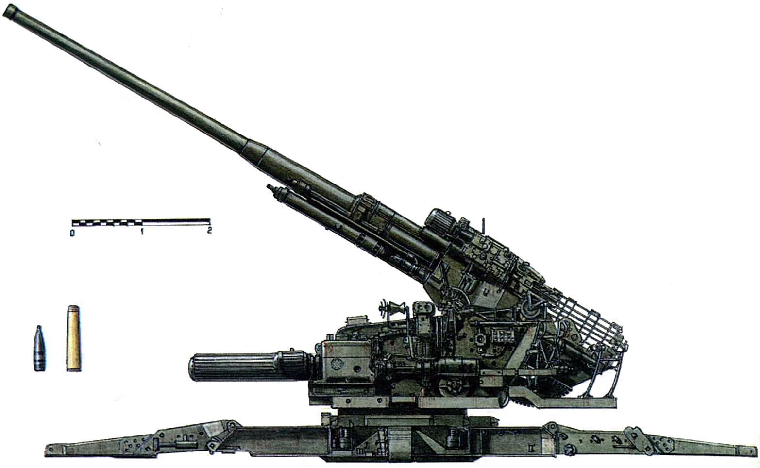 130 мм. 130-Мм зенитная пушка КС-30. КС 130 пушка. 130-Мм КС-30. Советская зенитка 130 мм.